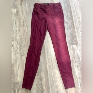 Simply Vera Wang burgundy skinny stretch slacks XS